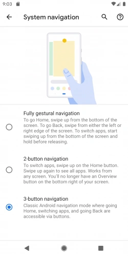 Android Gestures Settings