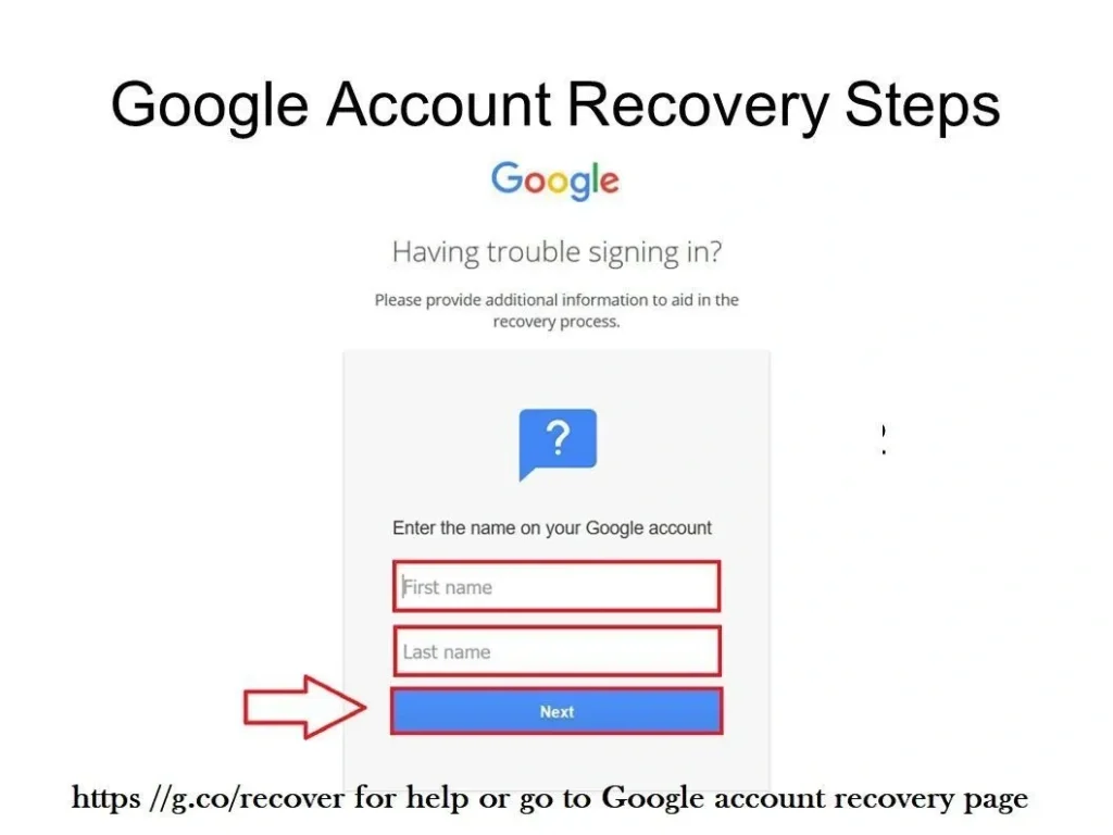 Google Account Unlock करने के लिए Step-by-Step Recovery Process